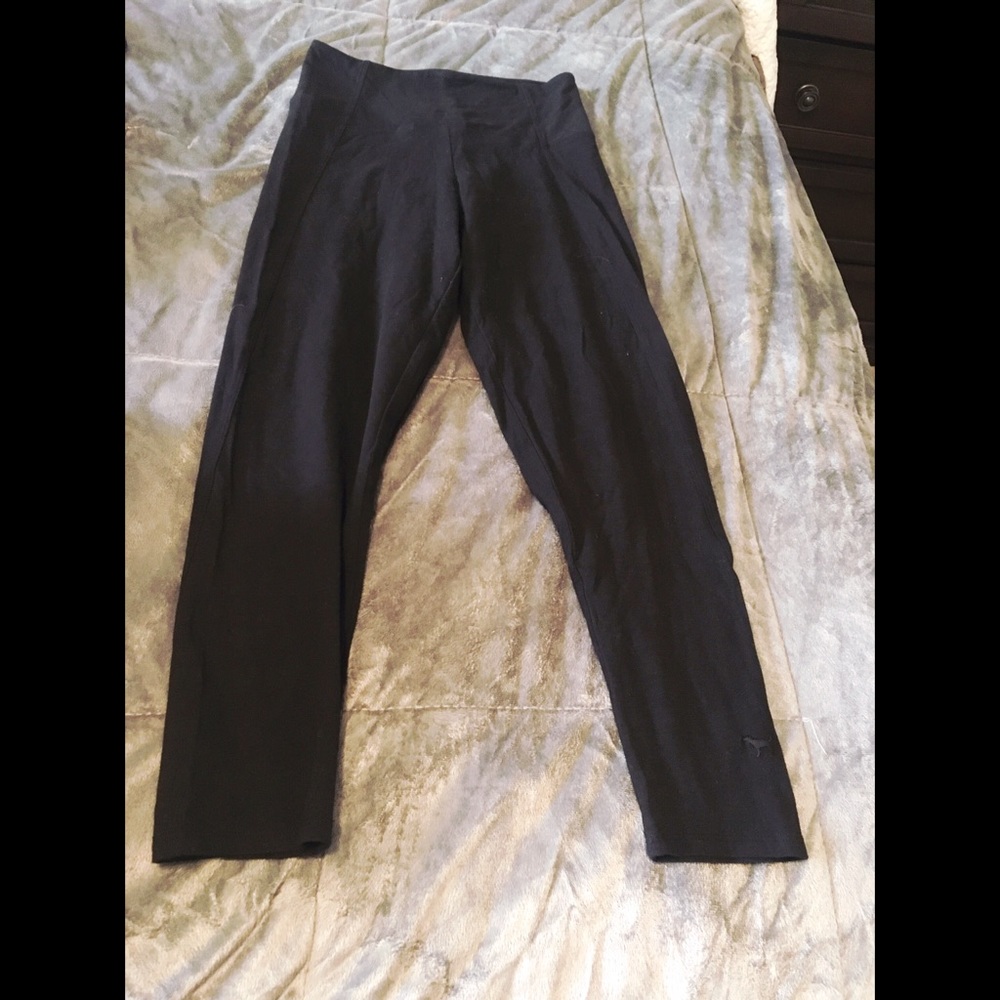 VS Pink high waist black cotton leggings